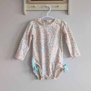 Ruffle Butts Pastel Confetti Long Sleeve Bodysuit